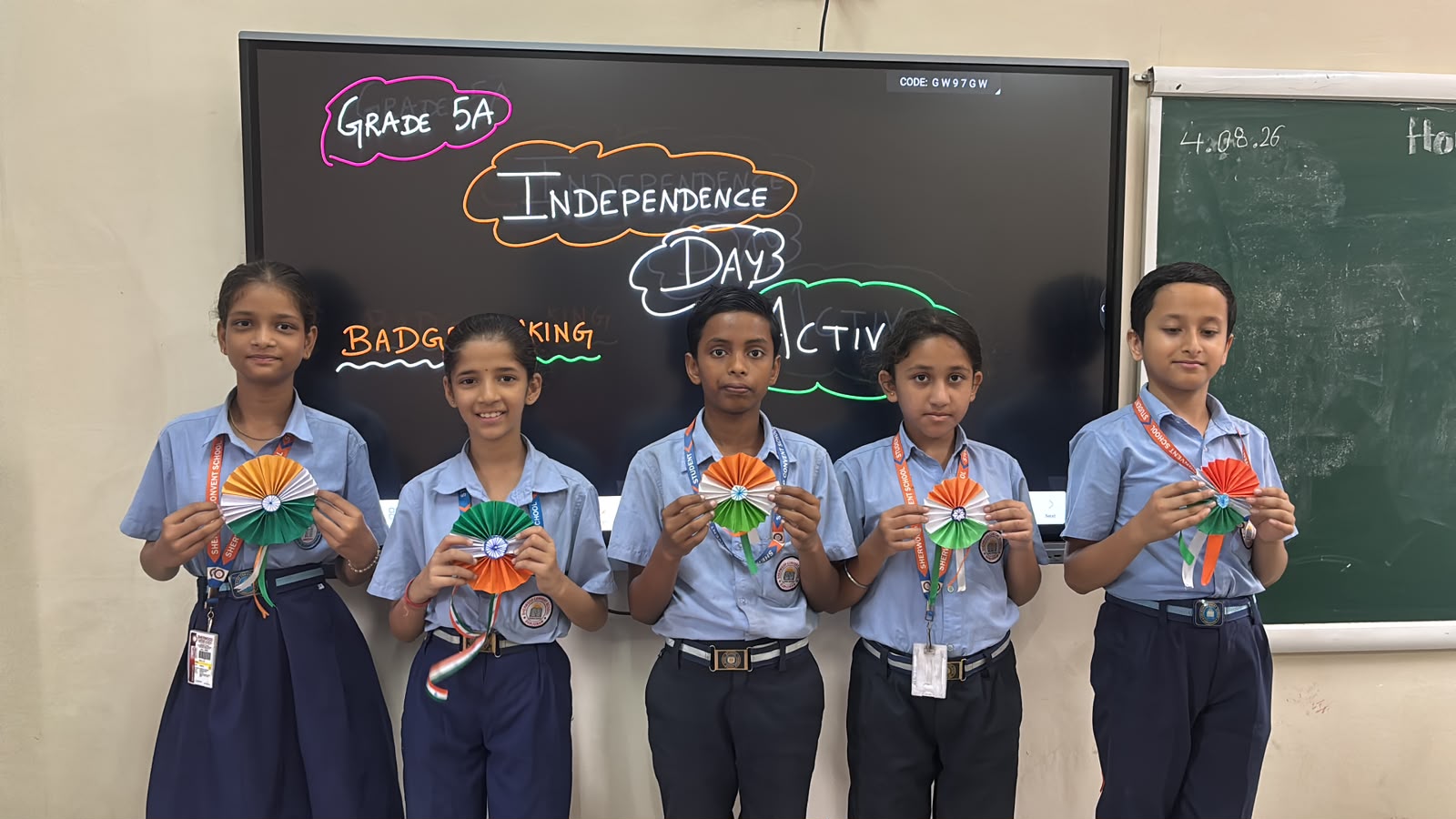 Independence Day Badge Making Activity - Class 5